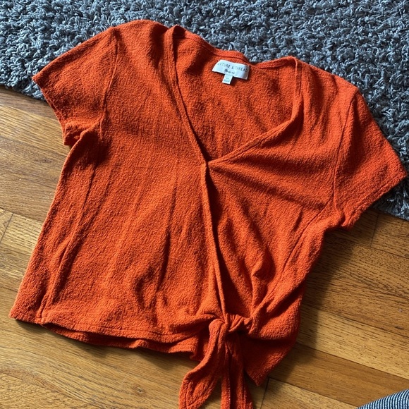Madewell Texture & Thread Wrap-Tie Top Size XS - Picture 9 of 13
